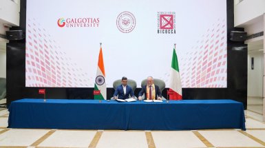 The University of Milano-Bicocca and Galgotias University (India) sign a Memorandum of Understanding