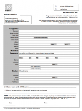 Scholarship payment form